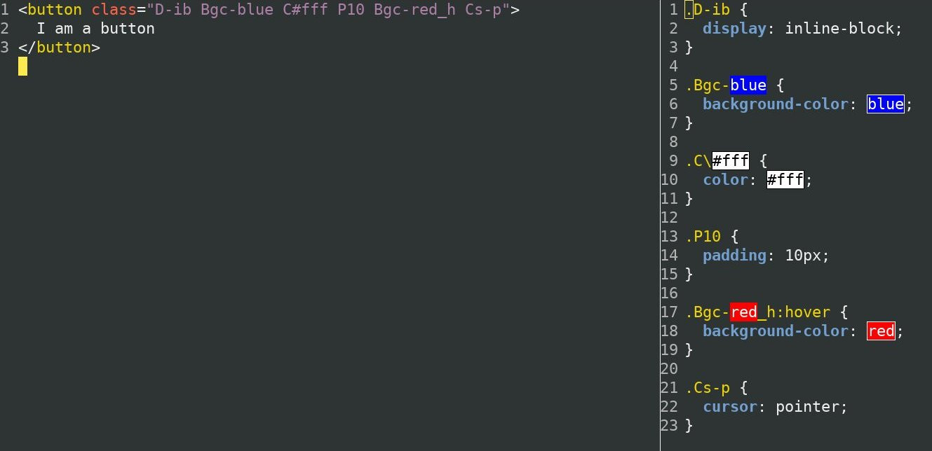 Верстка в Atomic CSS