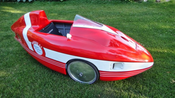 The Radius T-T Velomobile human powered vehicle