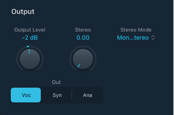 Figure. EVOC 20 TrackOscillator Output parameters.