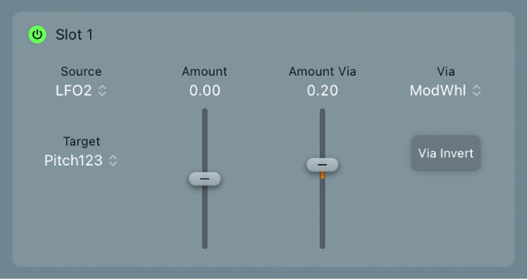 Figure. ES2 Mod Matrix Slot 1.