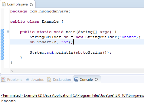 Learn about StringBuilder object in Java