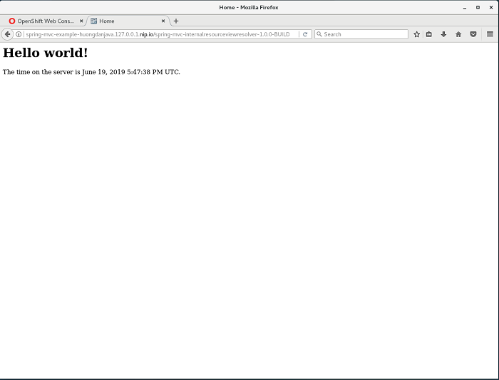 Deploy application in OpenShift using web console
