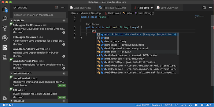 Java programming with Visual Studio Code