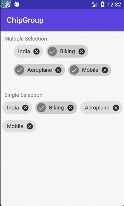 Tutorialwing Android Kotlin Entry or Input Chip With ChipGroup Using Kotlin With Example
