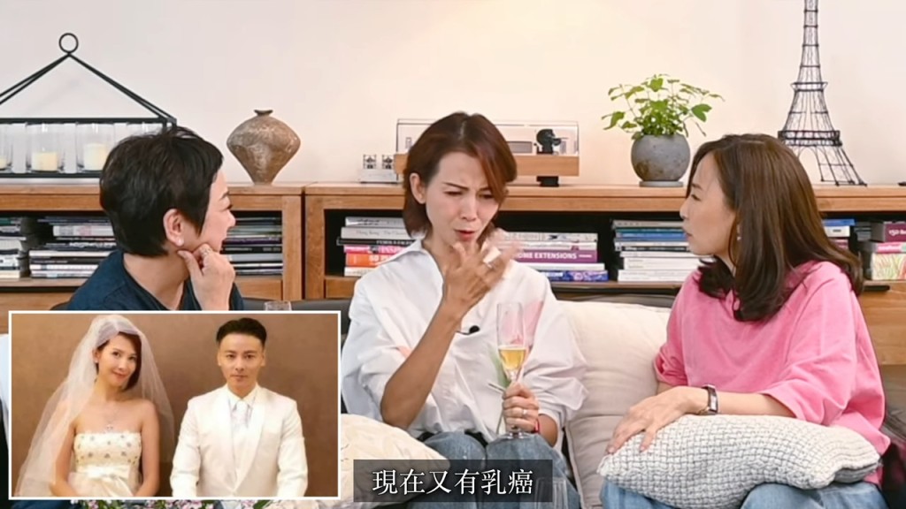 蔡少芬日前接受謝寧和蘭茜的訪問,自爆曾險患上乳癌。