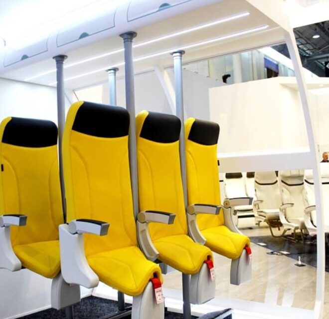 這款半站立式座椅類似單車坐墊。Aviointeriors