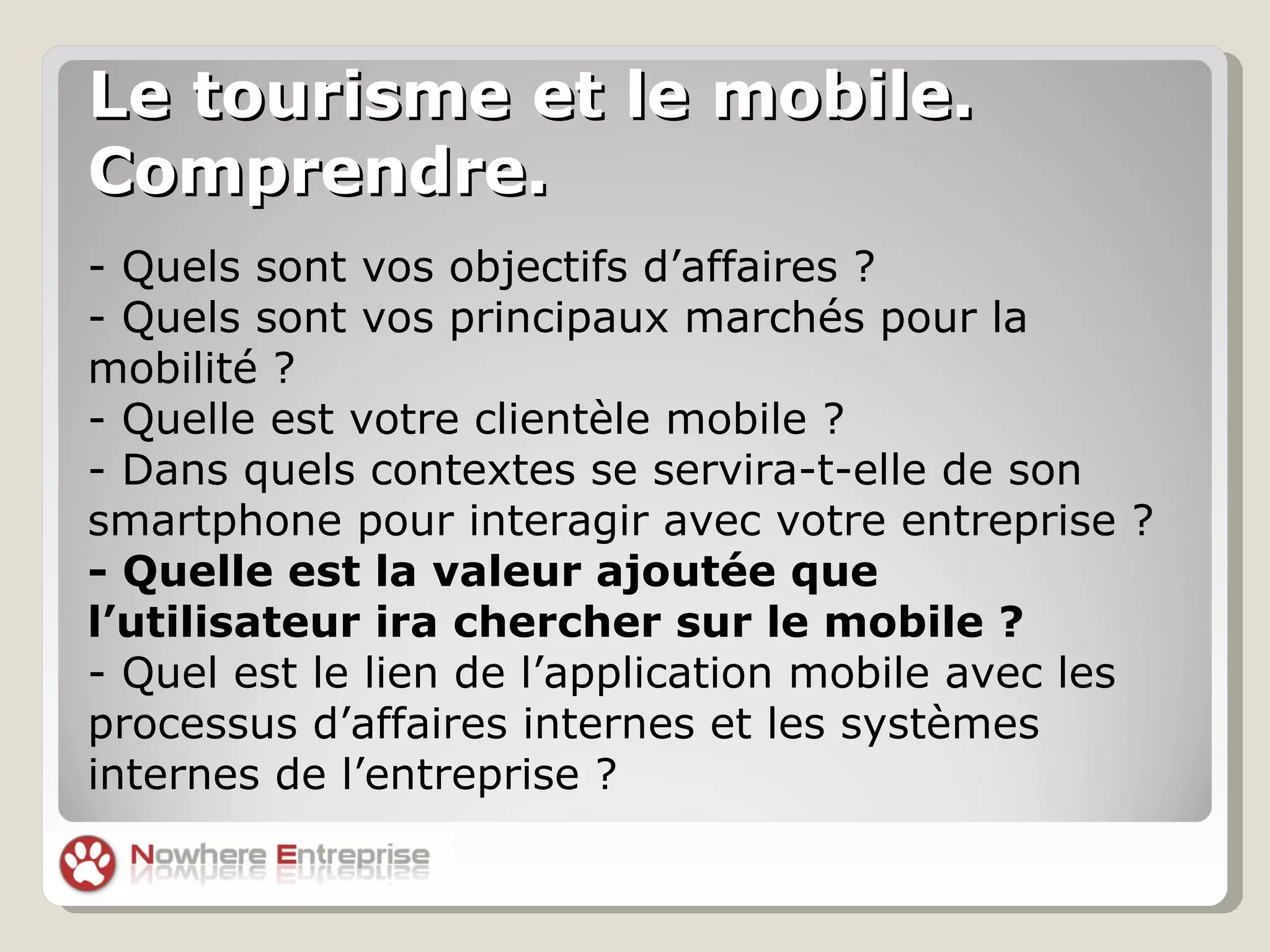 + des contenus très différents de la version « ordinateur ». 