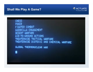 Shall We Play A Game?
 