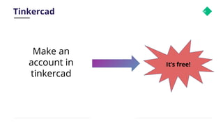 Tinkercad 34
Make an
account in
tinkercad
It’s free!
 