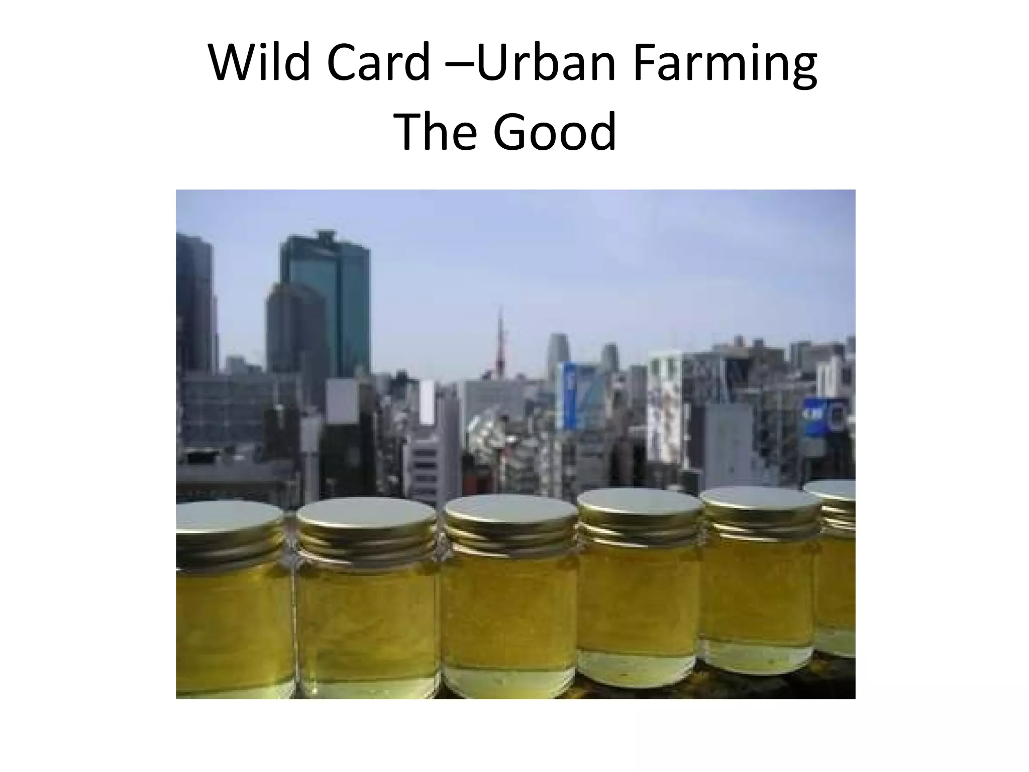 Wild Card –Urban Farming The Good  