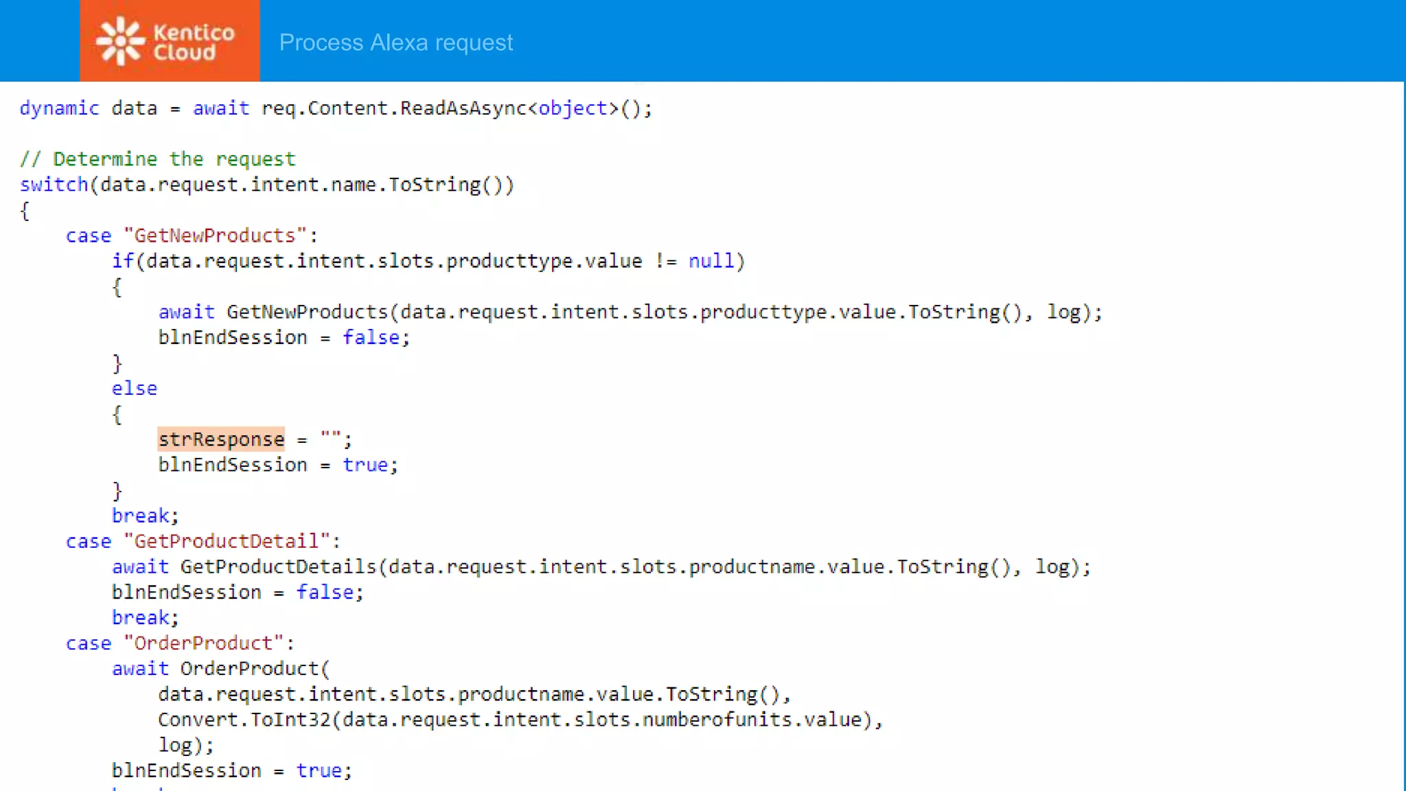 Process Alexa request
 