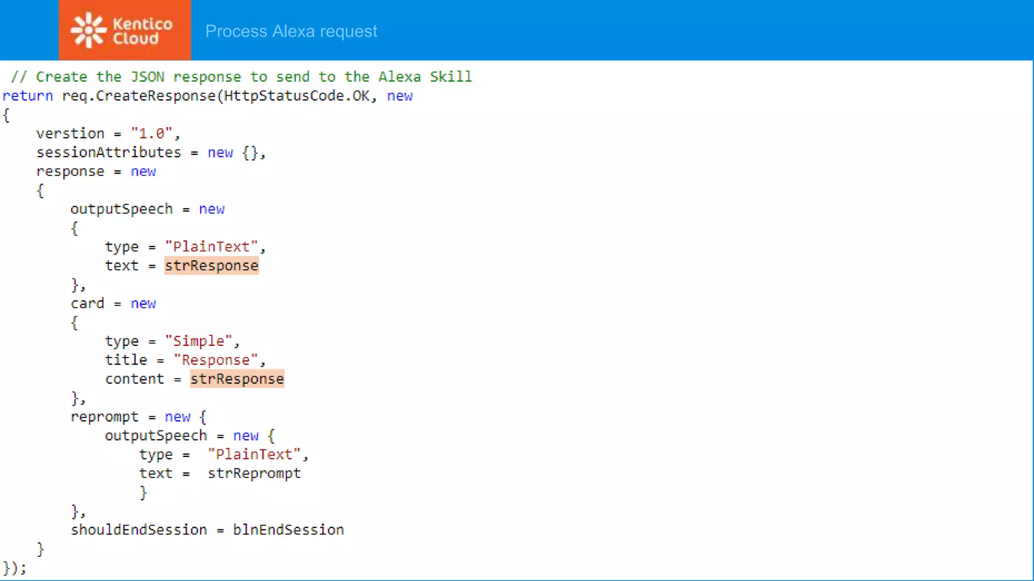 Process Alexa request
 