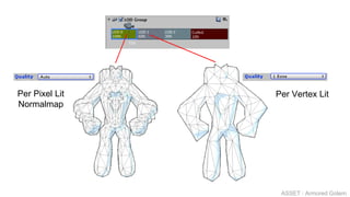 ASSET : Armored Golem
Per Pixel Lit
Normalmap
Per Vertex Lit
 