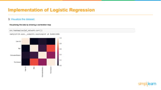 Implementation of Logistic Regression
3. Visualize the dataset:
 