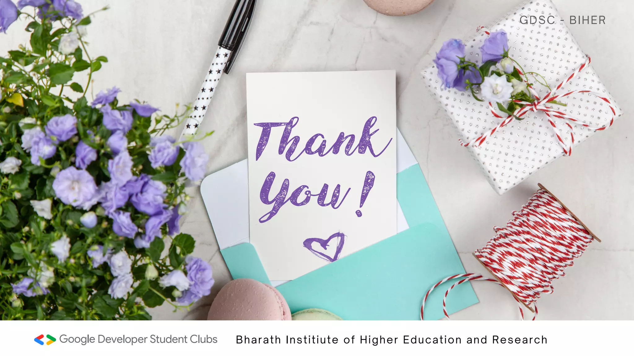GDSC - BIHER
Bharath Institiute of Higher Education and Research
 