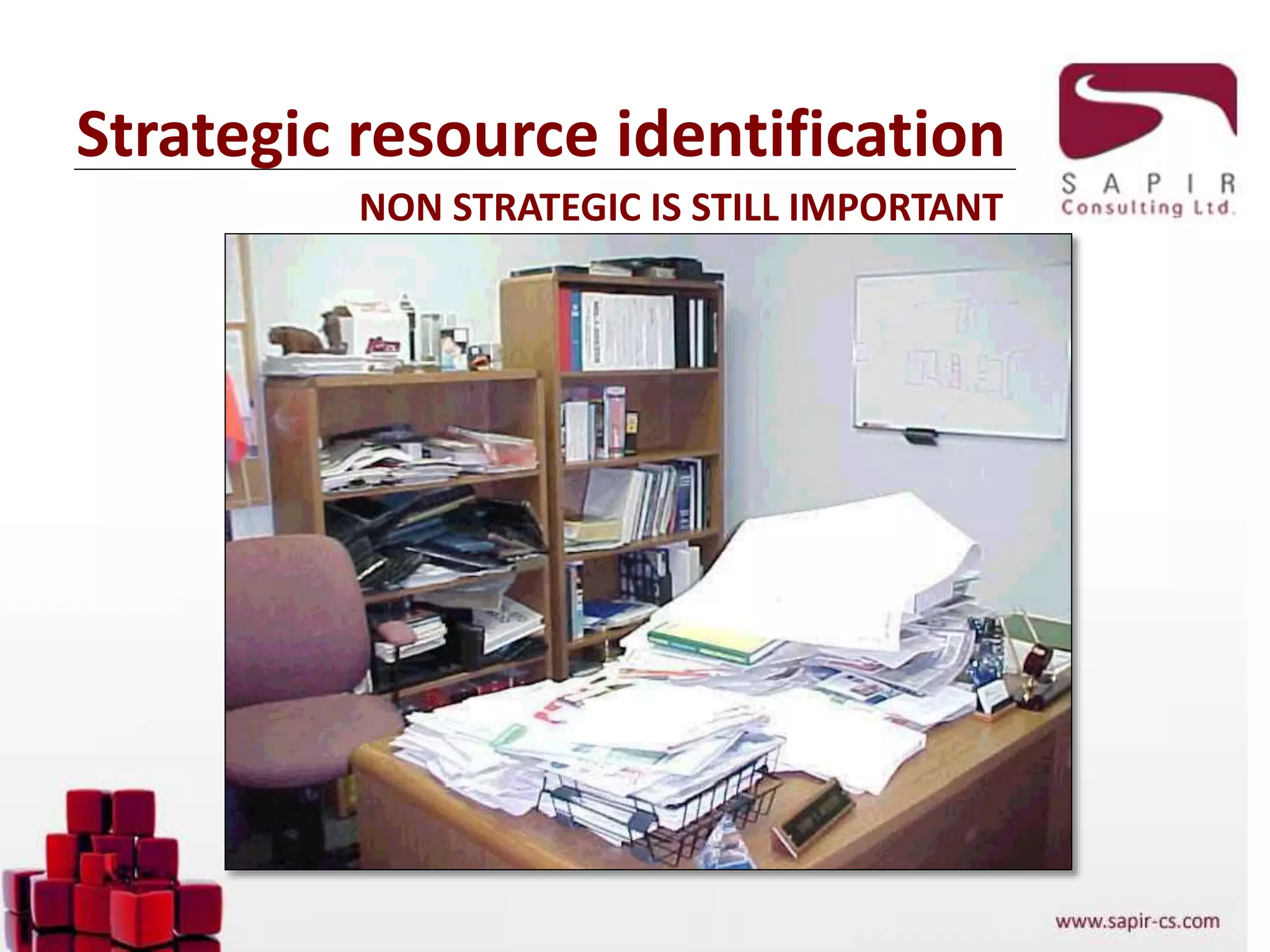 Strategic resource identification
NON STRATEGIC IS STILL IMPORTANT
 