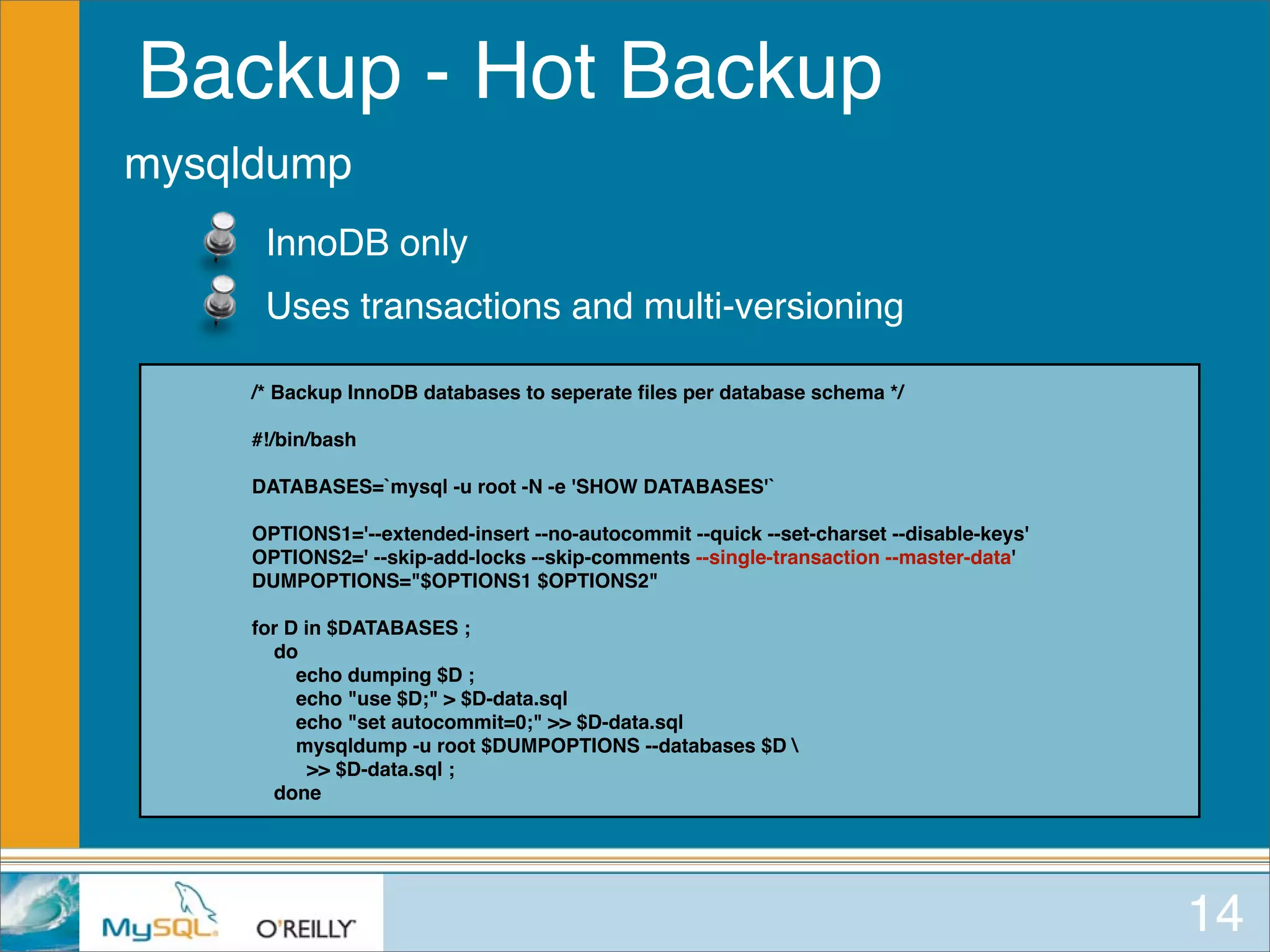 MySQL for Oracle DBAs