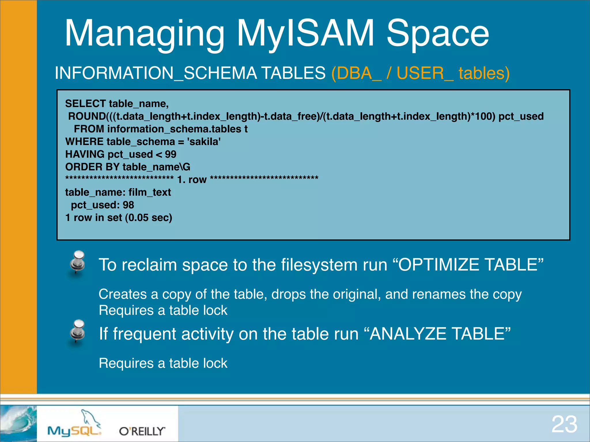 MySQL for Oracle DBAs