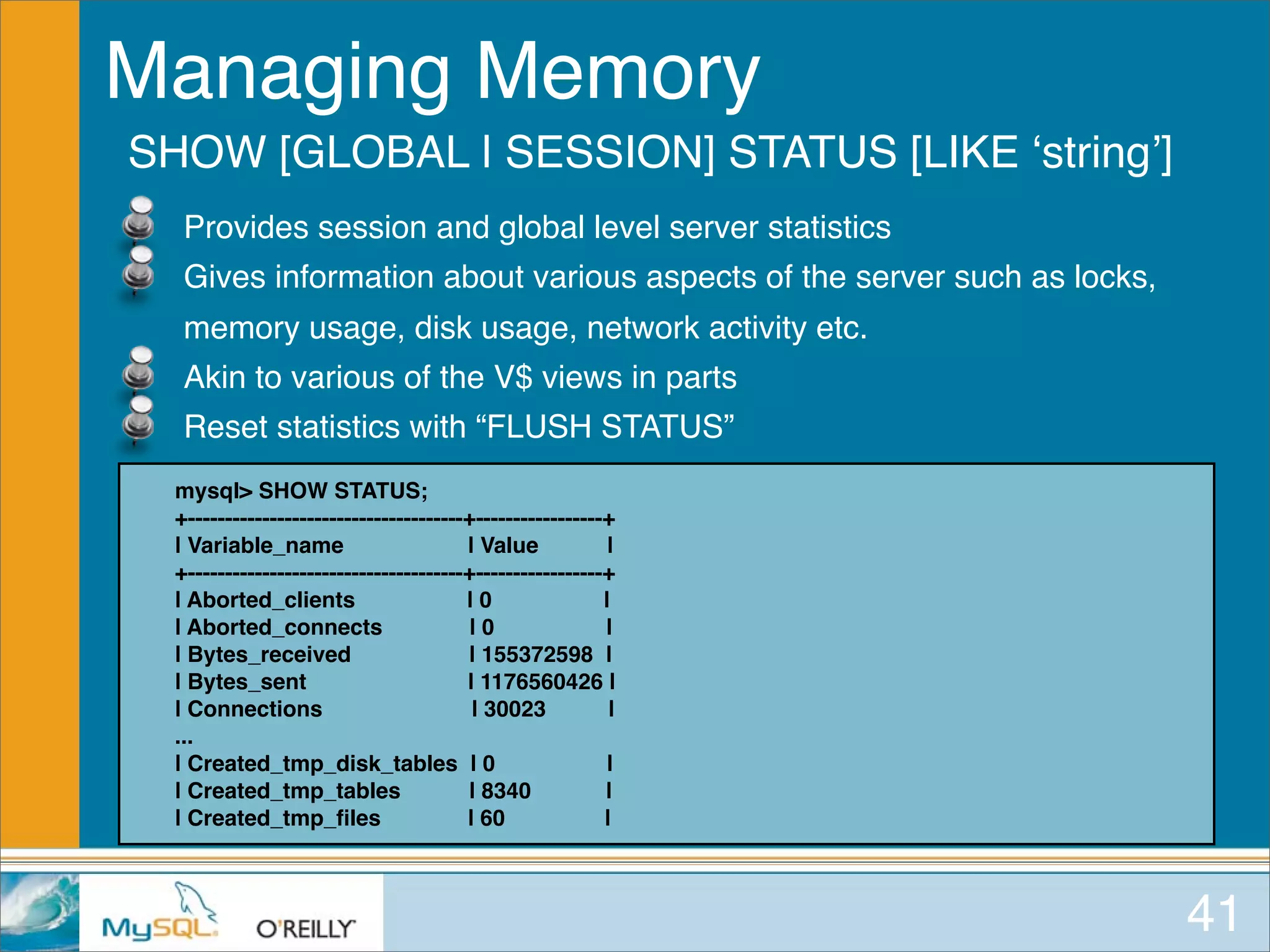 MySQL for Oracle DBAs