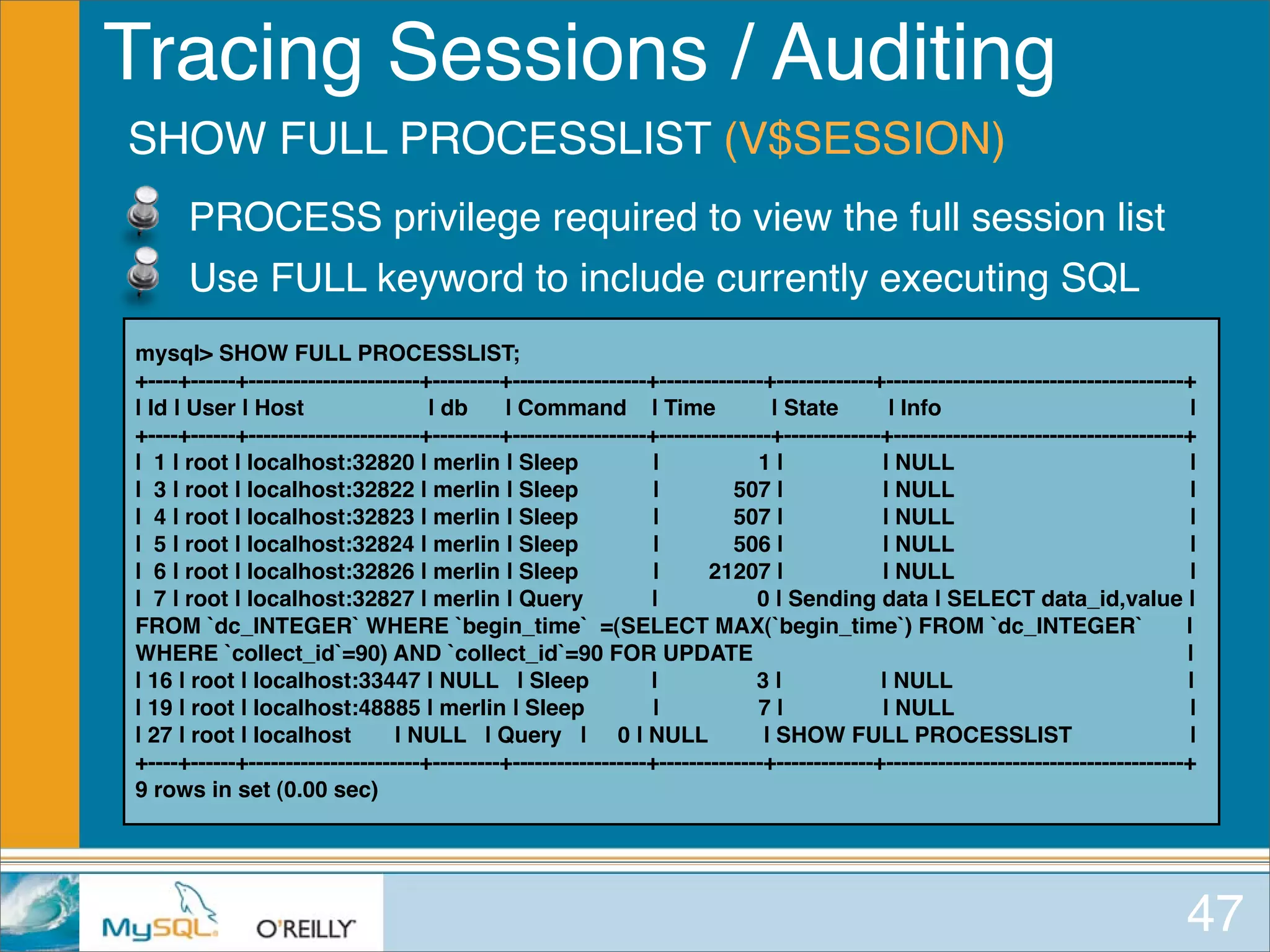 MySQL for Oracle DBAs