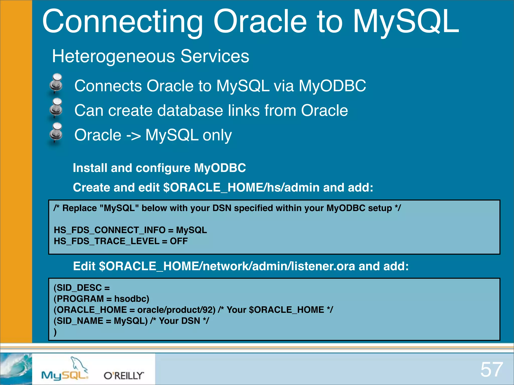 MySQL for Oracle DBAs