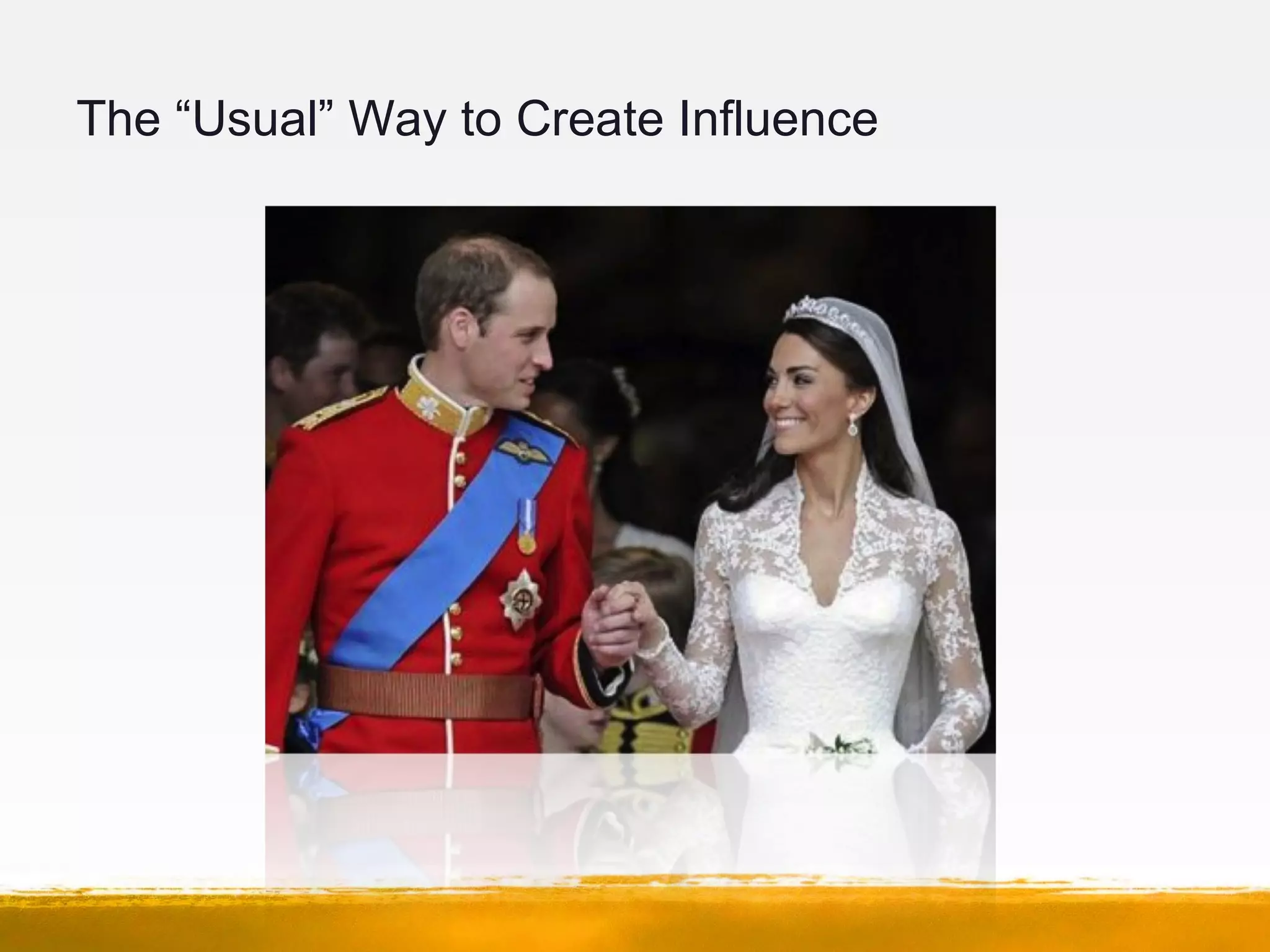 The “Usual” Way to Create Influence
 