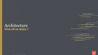Architecture
What will we deploy ?
Copyright @ 2020 Oracle and/or its affiliates.12
 