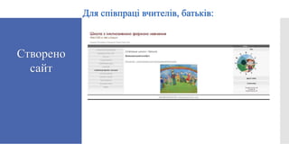 Для співпраці вчителів, батьків:

Створено
сайт

 