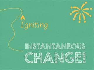 Igniting

INSTANTANEOUS

CHANGE!

 