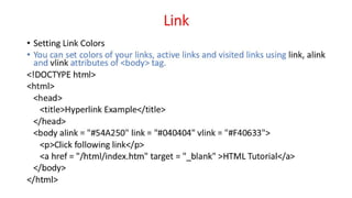 Unit - 2 - Hypertext Markup Language & Cascading Style Sheets
