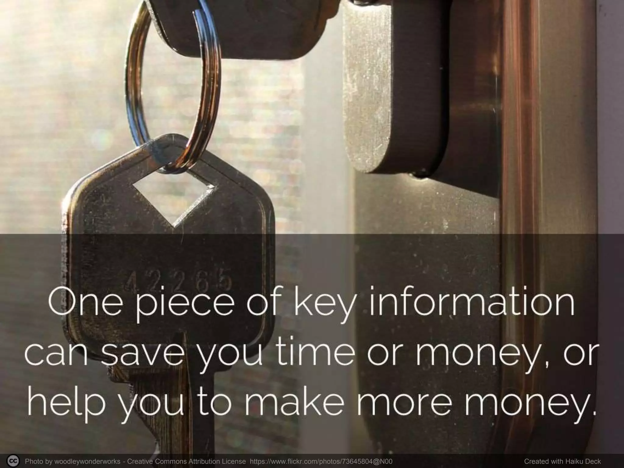 Photo by woodleywonderworks - Creative Commons Attribution License https://www.flickr.com/photos/73645804@N00 Created with Haiku Deck
 