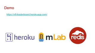 Demo
https://nfl-leaderboard.herokuapp.com/
 