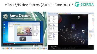 HTML5/JS developers (Game): Construct 2 (Game)
Construct2 - cross platform game development for beginners
 
