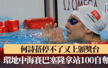 環地中海泳賽│何詩蓓轉戰巴塞隆拿站再上頒獎台 100米自奪銀牌
