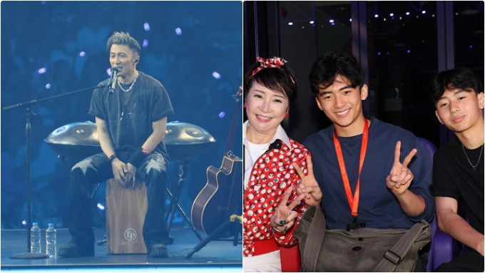謝霆鋒演唱會2025｜拉姑孖兩孫仔影合照溫馨舉V 尾場加插《壞習慣》掀高潮唱完打冷震
