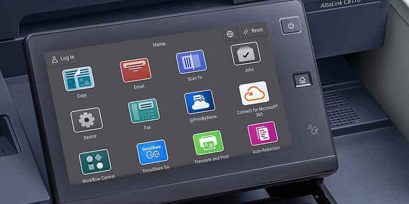Xerox® AltaLink® C8170 user interface