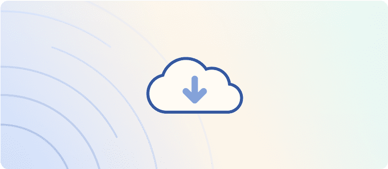Cloudspeicher-Symbol, das den Download eines Passkey-Leitfadens anzeigt