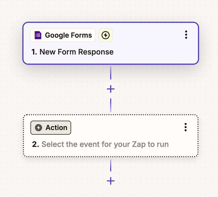 Screenshot of Google Forms trigger