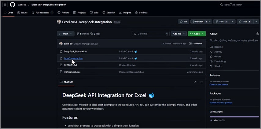 deepseek api in excel integrieren