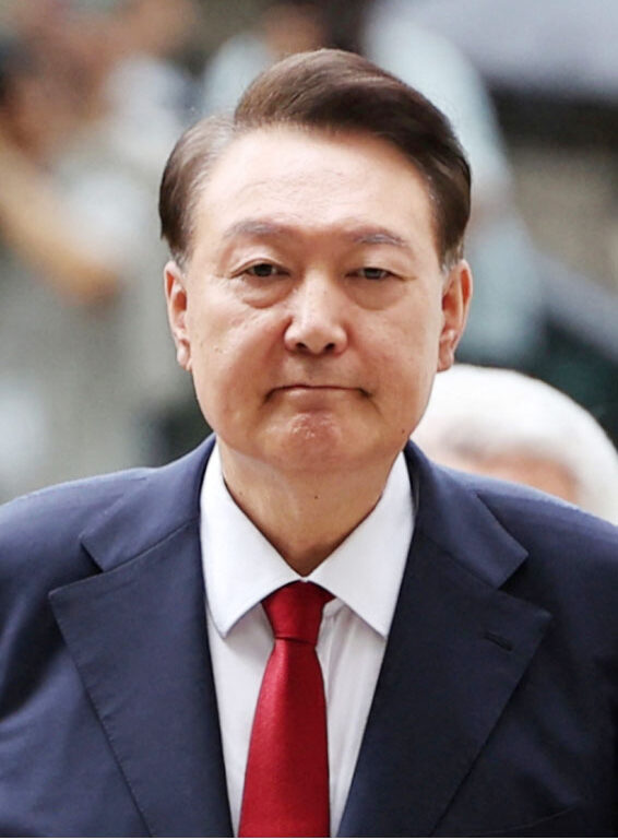 韓国前大統領、尹錫悦被告(ロイター=共同)