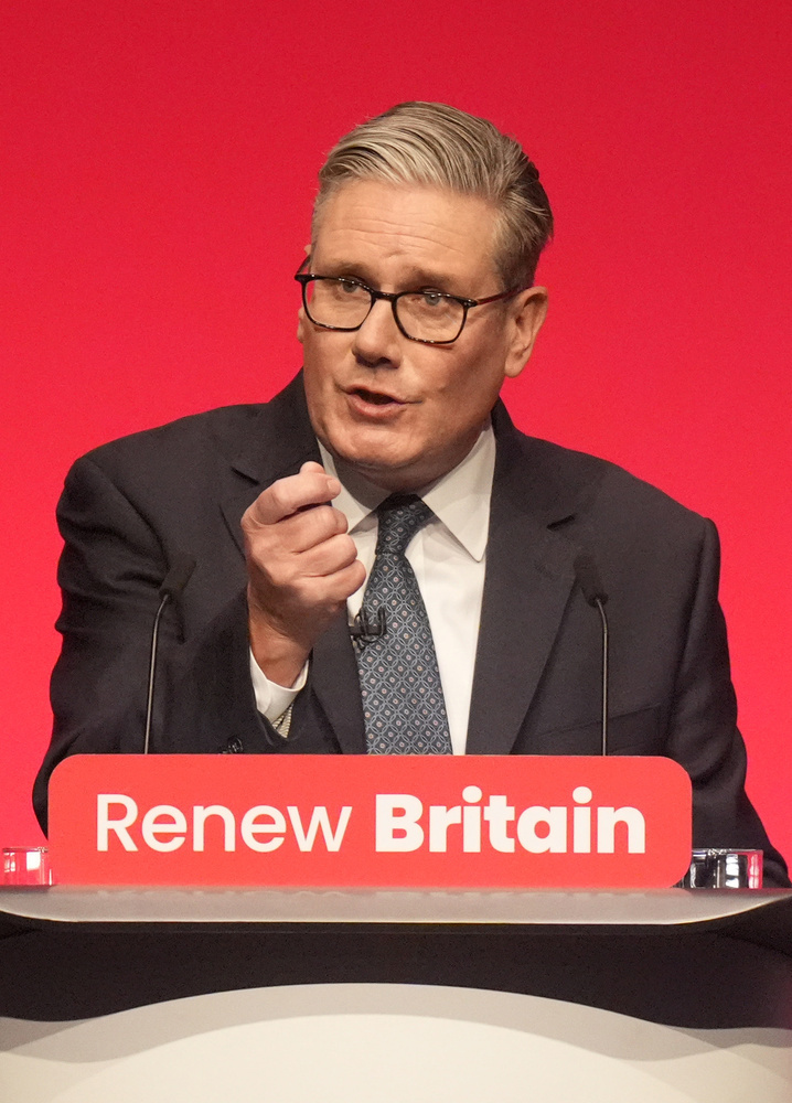 英国のスターマー首相=昨年9月、英リバプール(Danny Lawson/PA通信=共同)