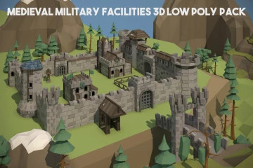 Medieval Fortress Pack 3D Low Poly Models Medieval Fortress Pack 3D Low Poly Models