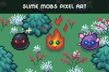 Top-Down Pixel Art Slime Monsters Sprite Pack Top-Down Pixel Art Slime Monsters Sprite Pack