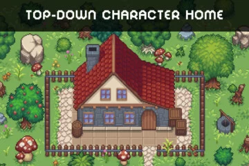 Main Character’s Home – Free Top-Down Pixel Art Asset Main Character’s Home – Free Top-Down Pixel Art Asset