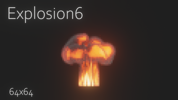 Explosion6
64x64 Pixel art explosion with a mushroom cloud and glowing orange flames on a dark background
