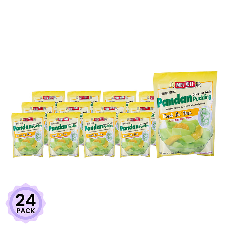 Mei Wei Pandan Coconut Milk Pudding 5.3 oz*24 pack