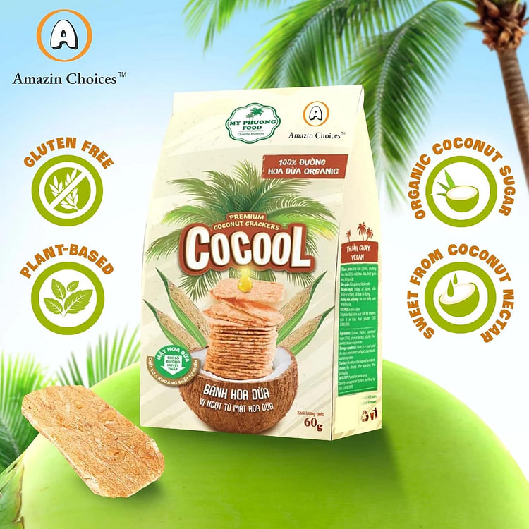 Coconut Cracker With Organic Blossom Nectar 60gr