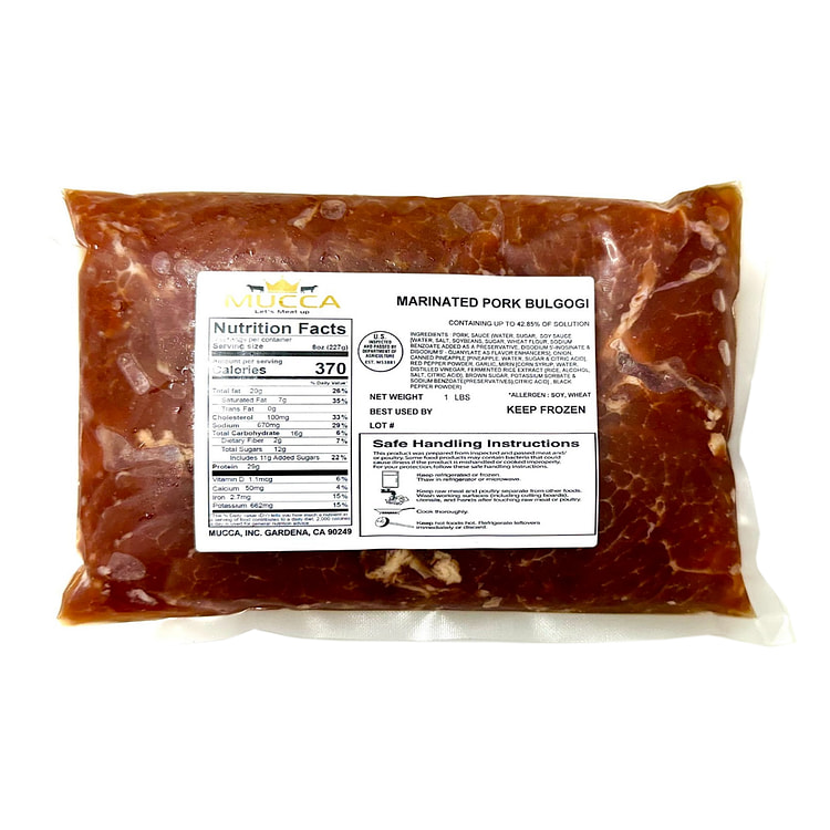Marinated Pork Bulgogi, mild spicy 1 lb