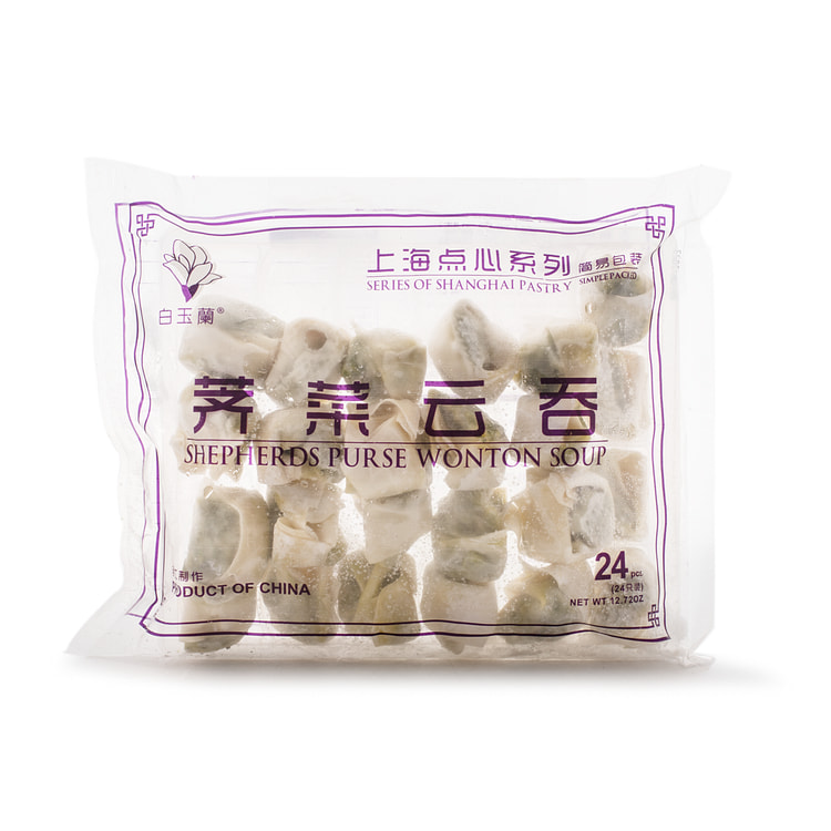 White Magnolia Shepherd's Purse Wontons 24pcs, Frozen 360 g