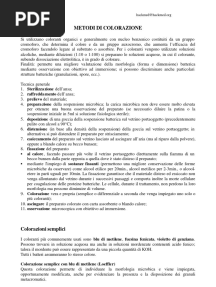 (Med ITA) Microbiologia - COLORAZIONI